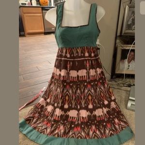Anthropologie Diodore Elephant March Dress Sz 4
